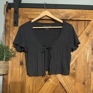 American Eagle front-tie shirt